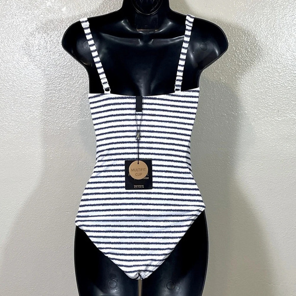 Niptuck Joanne Twist Striped One Piece Swimsuit - Picture 4 of 6